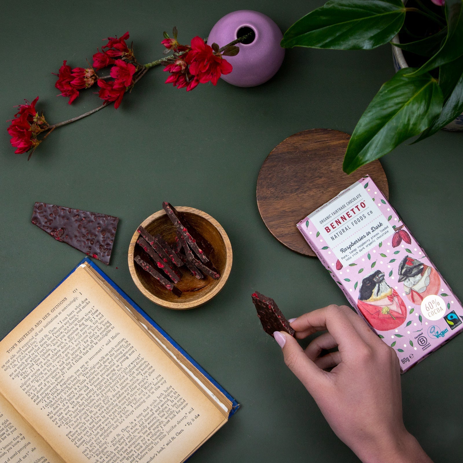 Raspberries in Dark -  Pack of 3, 6 or 12 bars