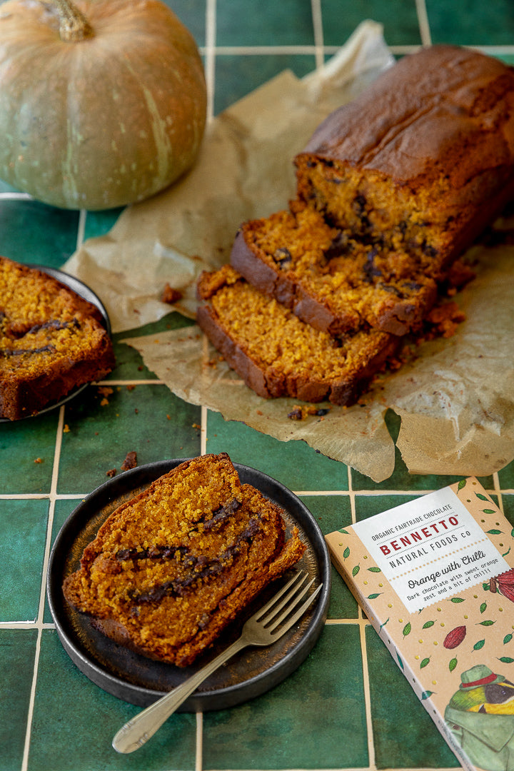 Gluten-free Spicy Pumpkin Chocolate Marble Cake!