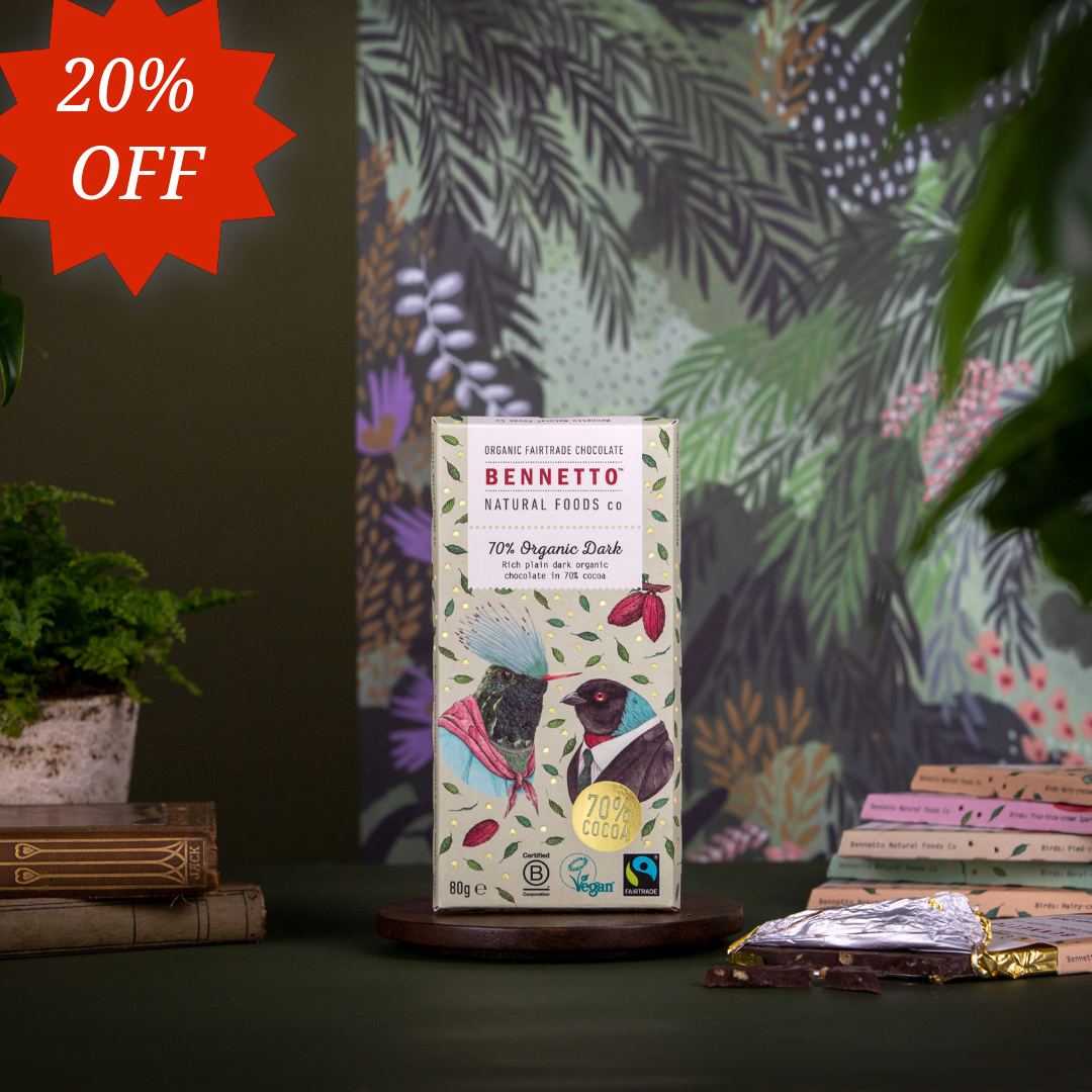 70% Organic Dark - Pack of 3, 6 or 12 bars